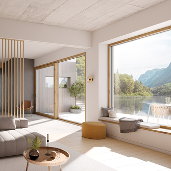 With a formulation based on natural and renewable raw materials, Aquawood Terra lays the foundation for sustainable window production. | © Gaulhofer