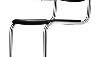 This tubular steel classic, which has completely lost its back legs, also looks great in this version with moulded wood sections for the seat and back. | © Thonet GmbH