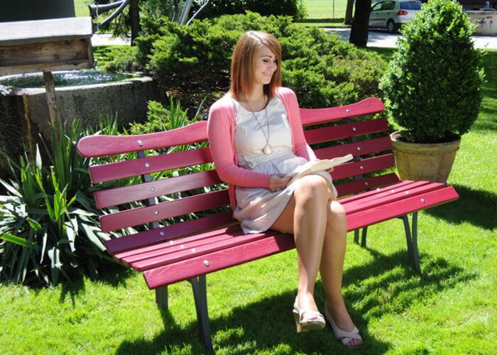 Painting A Garden Bench Made Of Wood And Metal